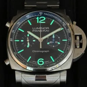 2022 Luminor Panerai Chronograph in stainless steel and blue