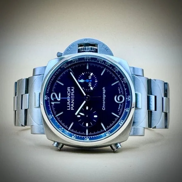 2022 Luminor Panerai Chronograph in stainless steel and blue