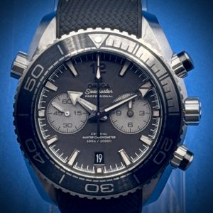 OMEGA Seamaster Planet Ocean 600M Chronograph 45.5MM | Gunmetal Grey Dial | Grey Rubber Strap | Ref. 215.32.46.51.01.004 | Full Set
