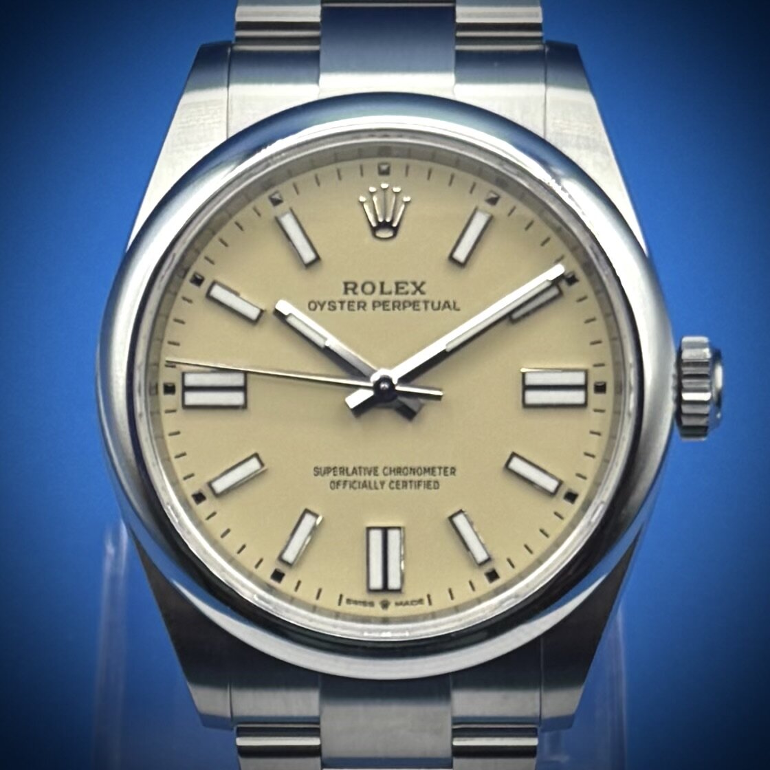 1 4 - Genco Timepieces Rolex Oyster Perpetual / 41mm / Beige Dial Reference # 134300 Men's Watch