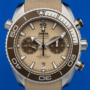 OMEGA Seamaster Planet Ocean 600M Chronograph Reference 215.32.46.51.09.001 | Beige Dial | Brown Ceramic Bezel