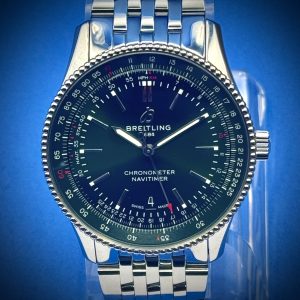 Breitling Navitimer Automatic 41MM | Green Dial | Stainless Steel Bracelet | Ref. A17326361L1A1 | Full Set