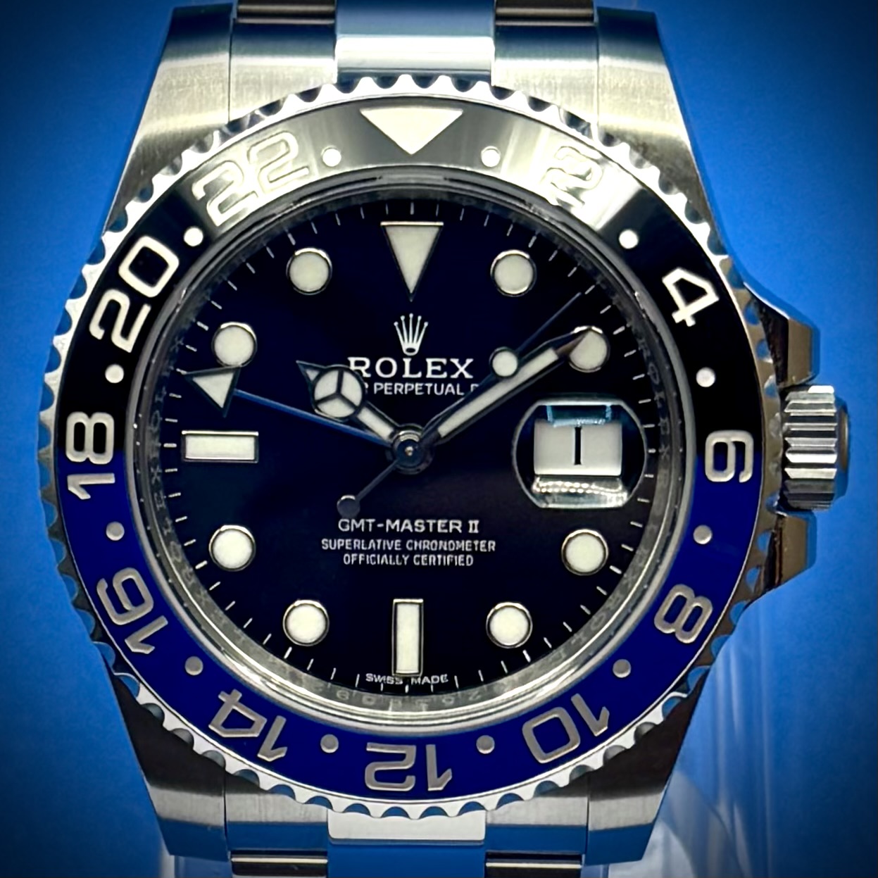 1 67 - Genco Timepieces ROLEX GMT-Master II “Batman” | 40MM | Black Dial | Oyster Bracelet | Ref. 116710BLNR | Full Set