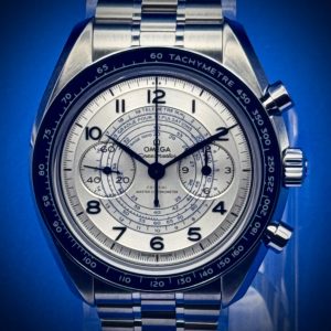 OMEGA Speedmaster Chronoscope | 43MM | Silver Dial | Blue Hands | Stainless Steel Bracelet | Ref. 329.30.43.51.02.001 | Full Set