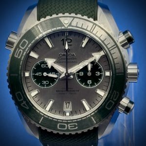 OMEGA Seamaster Planet Ocean 600M Chronograph 45.5MM | Grey Dial | Green Rubber Strap | Ref. 215.32.46.51.06.001 | Full Set