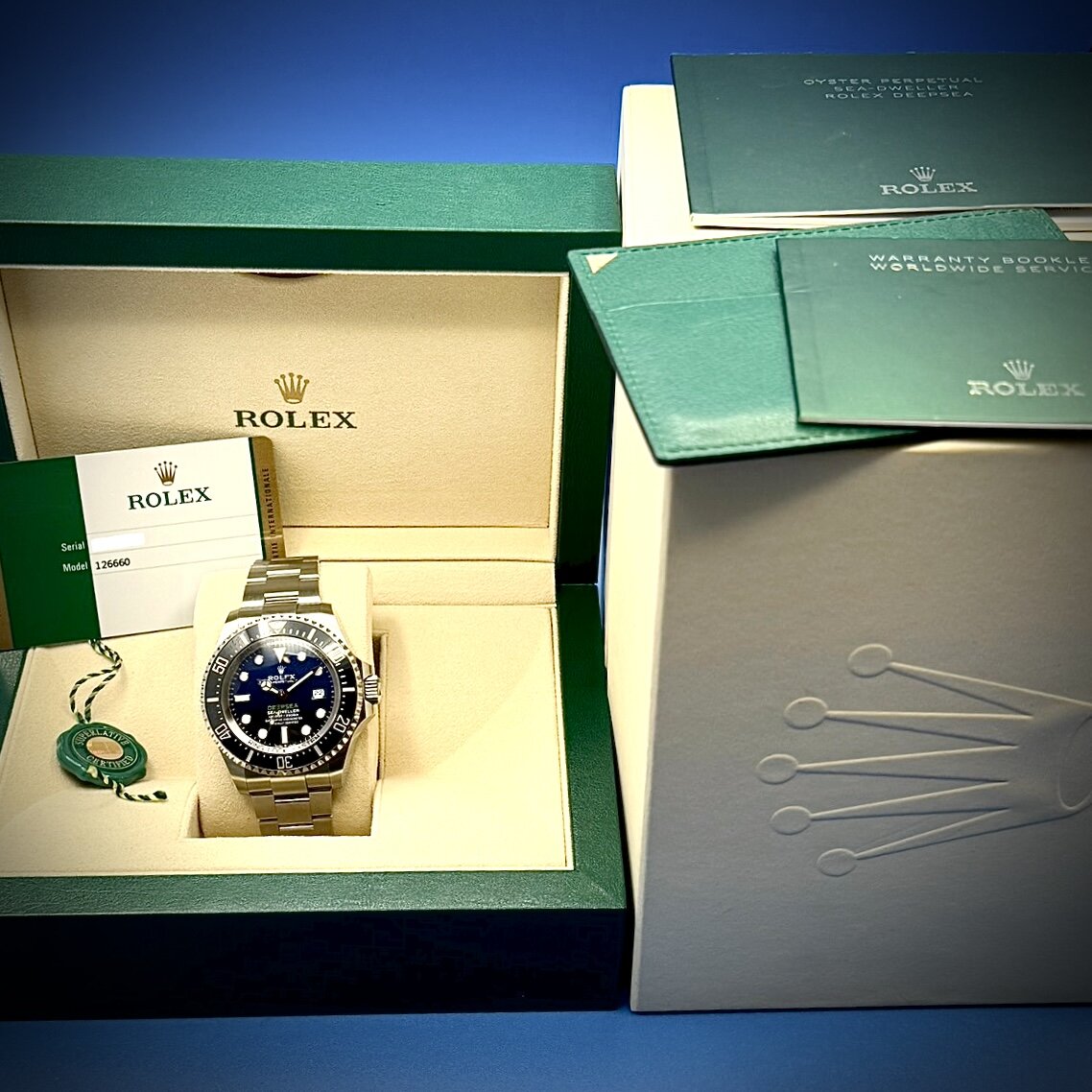 17 9 - Genco Timepieces Rolex Deepsea Sea-Dweller “James Cameron” / Ref. 126660 / D-Blue Dial 44mm - Image 13