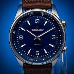 JAEGER-LECOULTRE Polaris Automatic 41MM Blue Dial Steel Brown Leather Q9008480 | Full Set