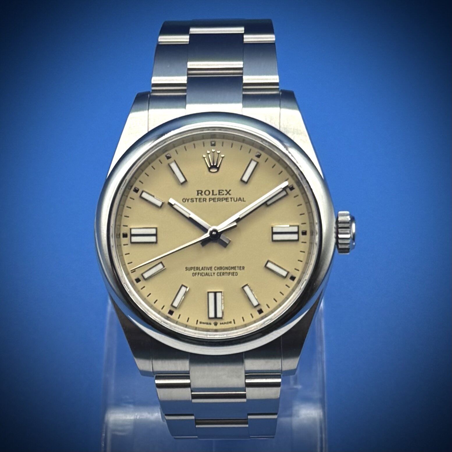 2 2 - Genco Timepieces Rolex Oyster Perpetual / 41mm / Beige Dial Reference # 134300 Men's Watch - Image 2