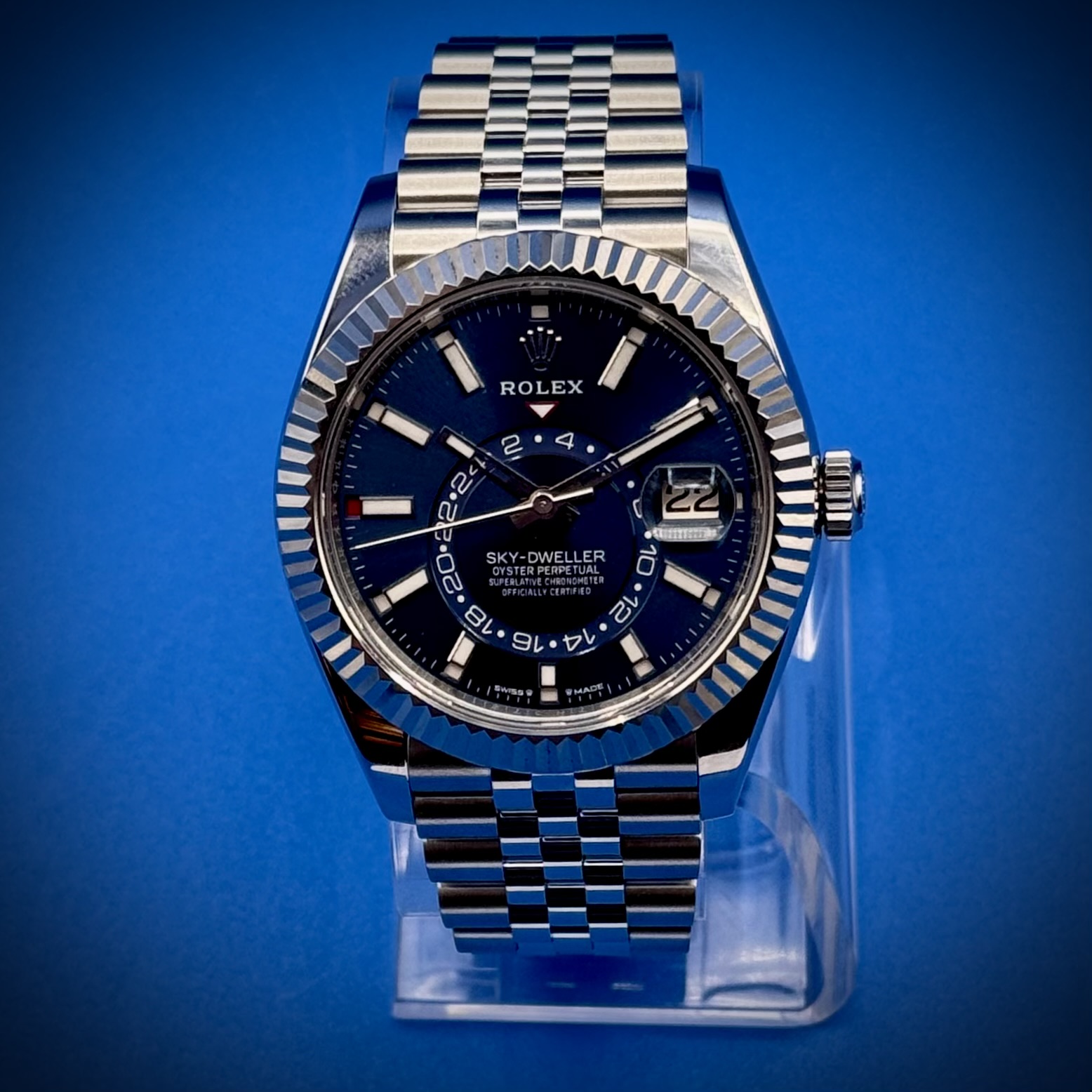 2 31 - Genco Timepieces Rolex Sky‑Dweller Blue Dial 42mm Reference 336934 - Image 3