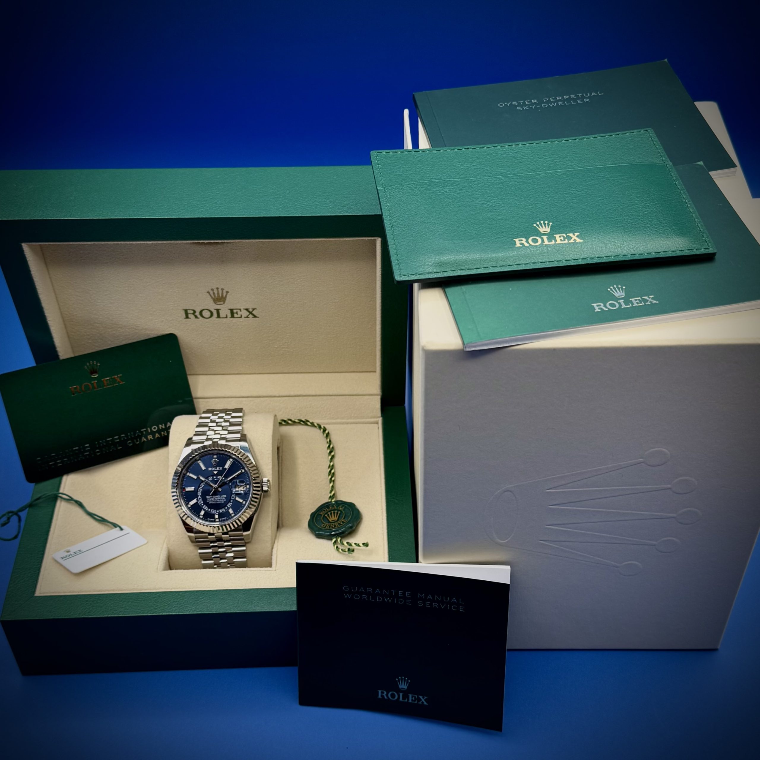 20 9 scaled - Genco Timepieces Rolex Sky‑Dweller Blue Dial 42mm Reference 336934 - Image 19