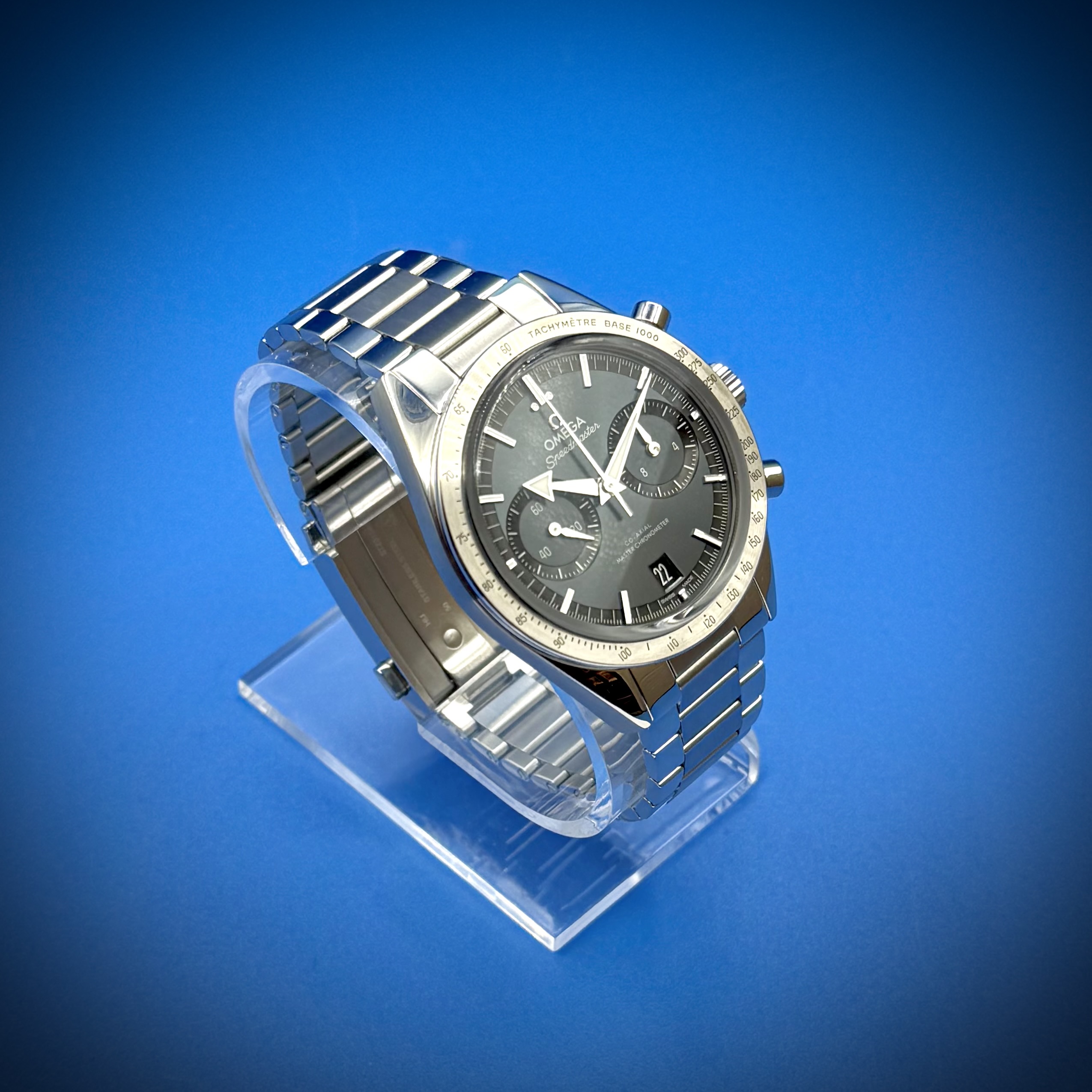 3 29 - Genco Timepieces 2024 Omega Speedmaster '57 40.5MM Blue Dial Steel Bracelet Reference 332.10.41.51.03.001 - Image 6