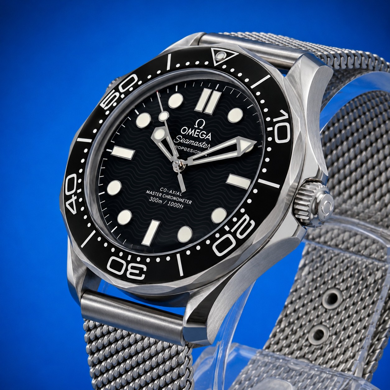 3 56 - Genco Timepieces OMEGA Seamaster Diver 300M | 42MM | Black Dial | Stainless Steel Mesh Bracelet | Ref. 210.30.42.20.01.010 | Full Set - Image 3
