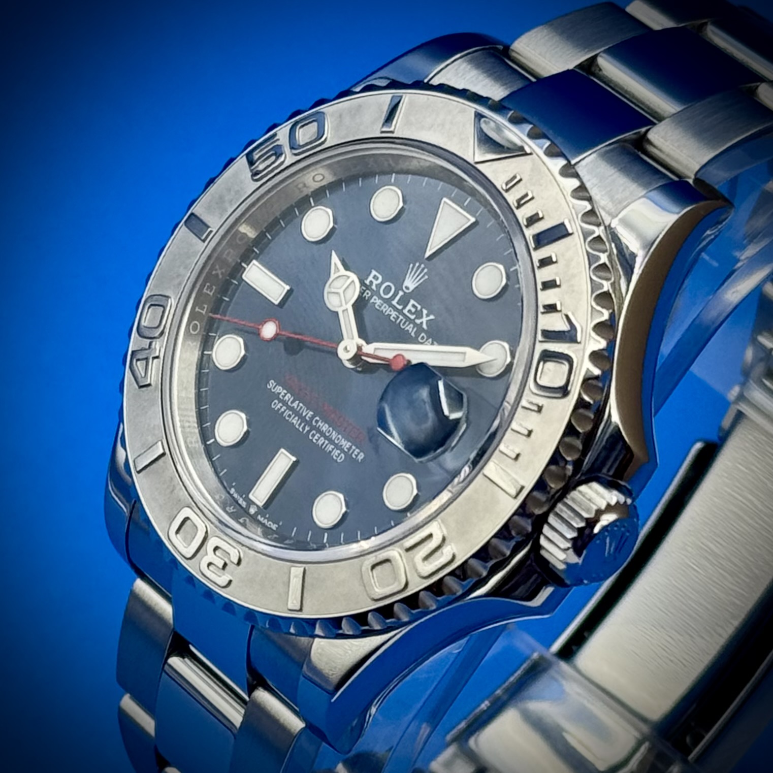 3 65 - Genco Timepieces ROLEX Yacht-Master 40MM | Blue Dial | Oystersteel & Platinum | Ref. 126622 | Full Set - Image 2
