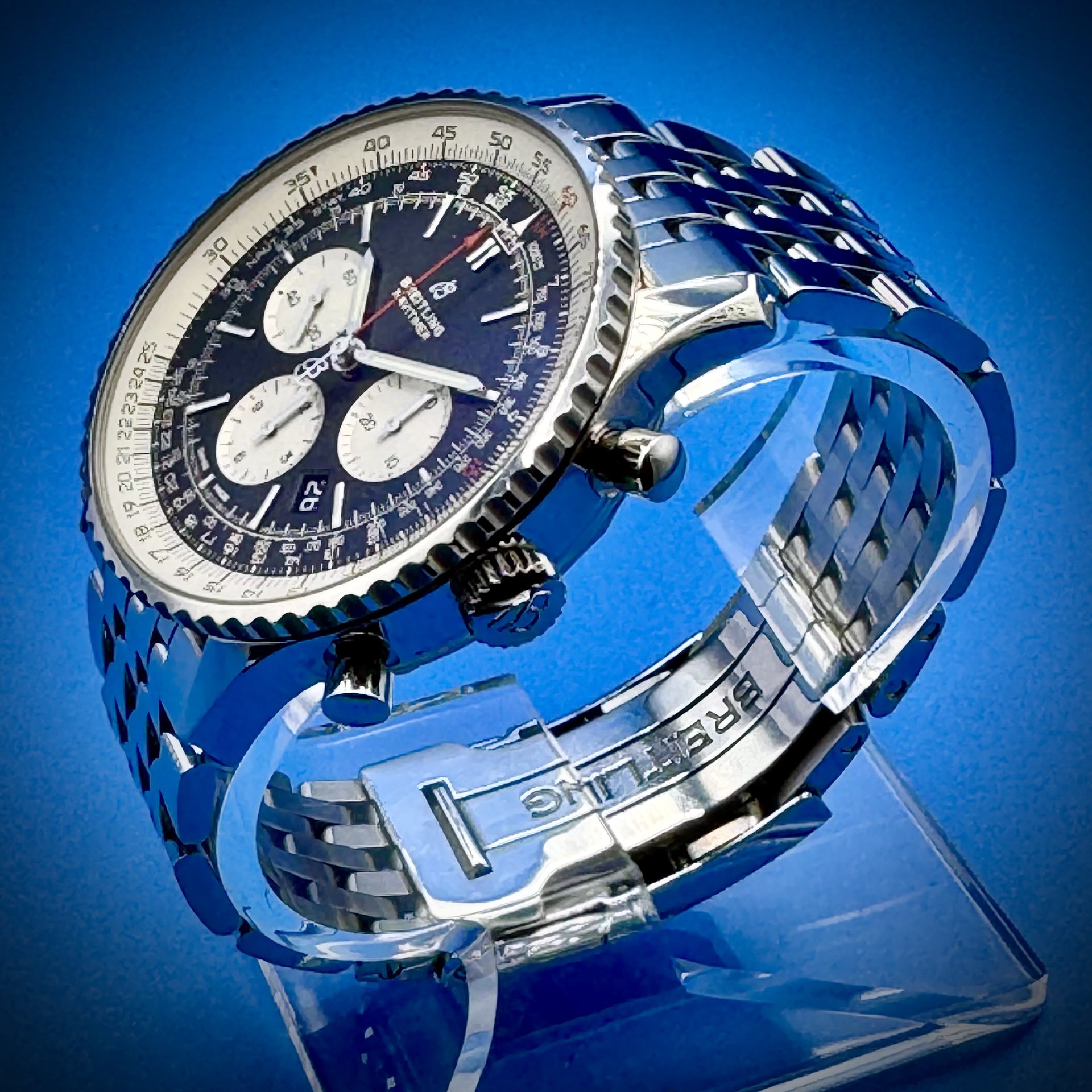 4 4 - Genco Timepieces Breitling Navitimer B01 CH 46MM SS Black Dial Men’s Watch Ref# AAB0127 - Image 4
