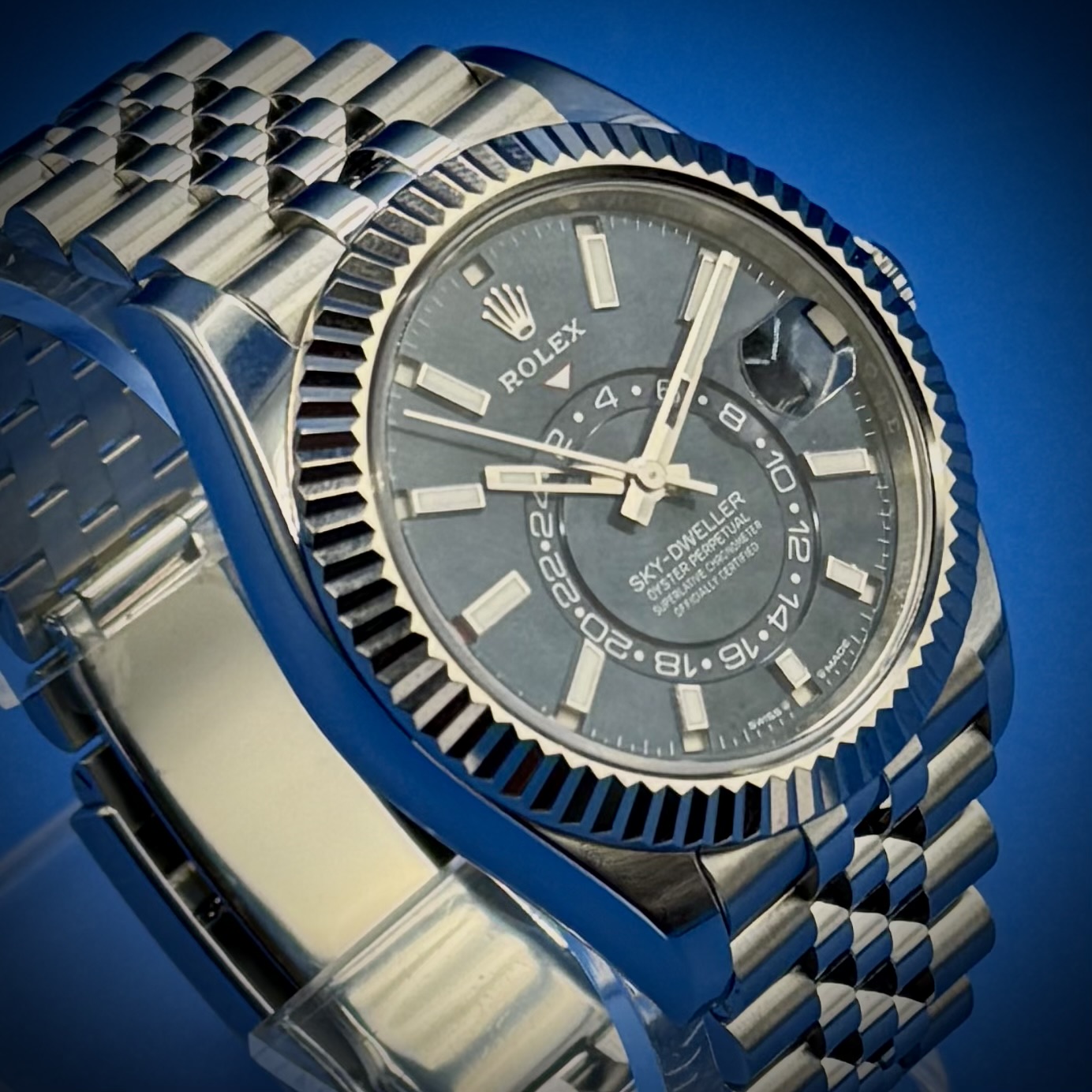 5 31 - Genco Timepieces Rolex Sky‑Dweller Blue Dial 42mm Reference 336934 - Image 5