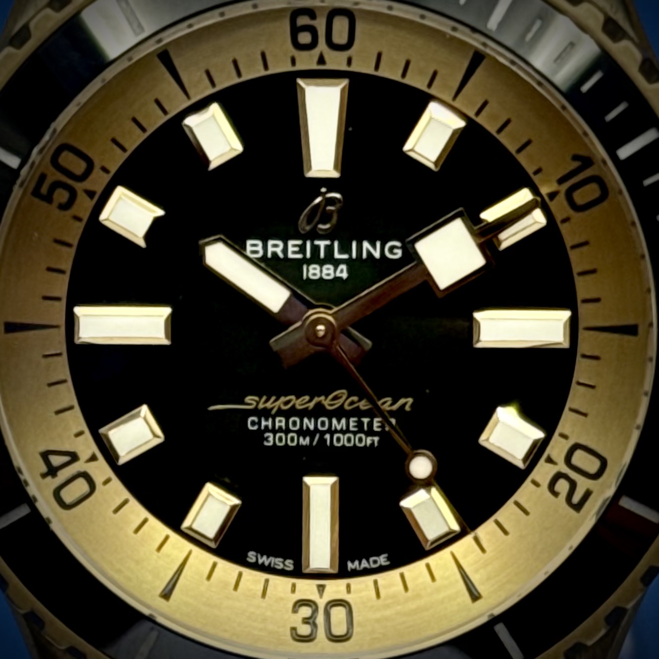 5a 2 - Genco Timepieces BREITLING Superocean Automatic 42MM Bronze Green Dial Rubber Strap N17375201L1S1 | Full Set - Image 6
