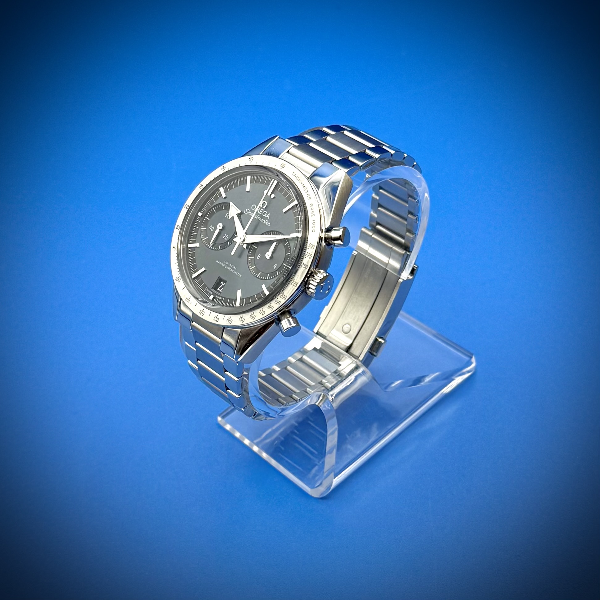 6 34 - Genco Timepieces 2024 Omega Speedmaster '57 40.5MM Blue Dial Steel Bracelet Reference 332.10.41.51.03.001 - Image 5