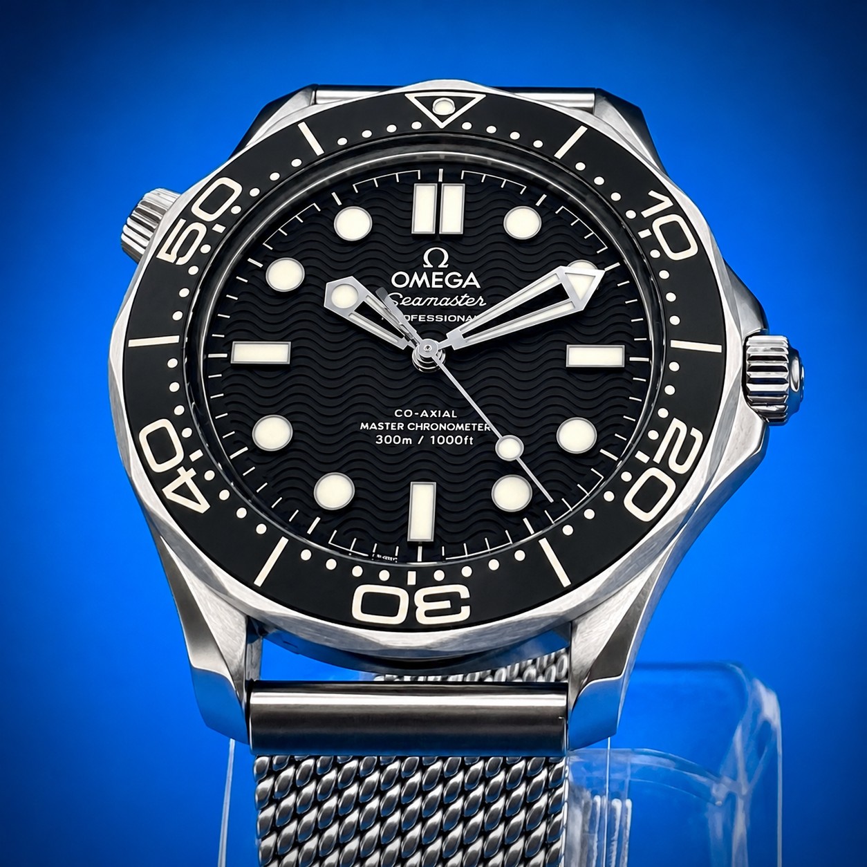 6 62 - Genco Timepieces OMEGA Seamaster Diver 300M | 42MM | Black Dial | Stainless Steel Mesh Bracelet | Ref. 210.30.42.20.01.010 | Full Set - Image 4