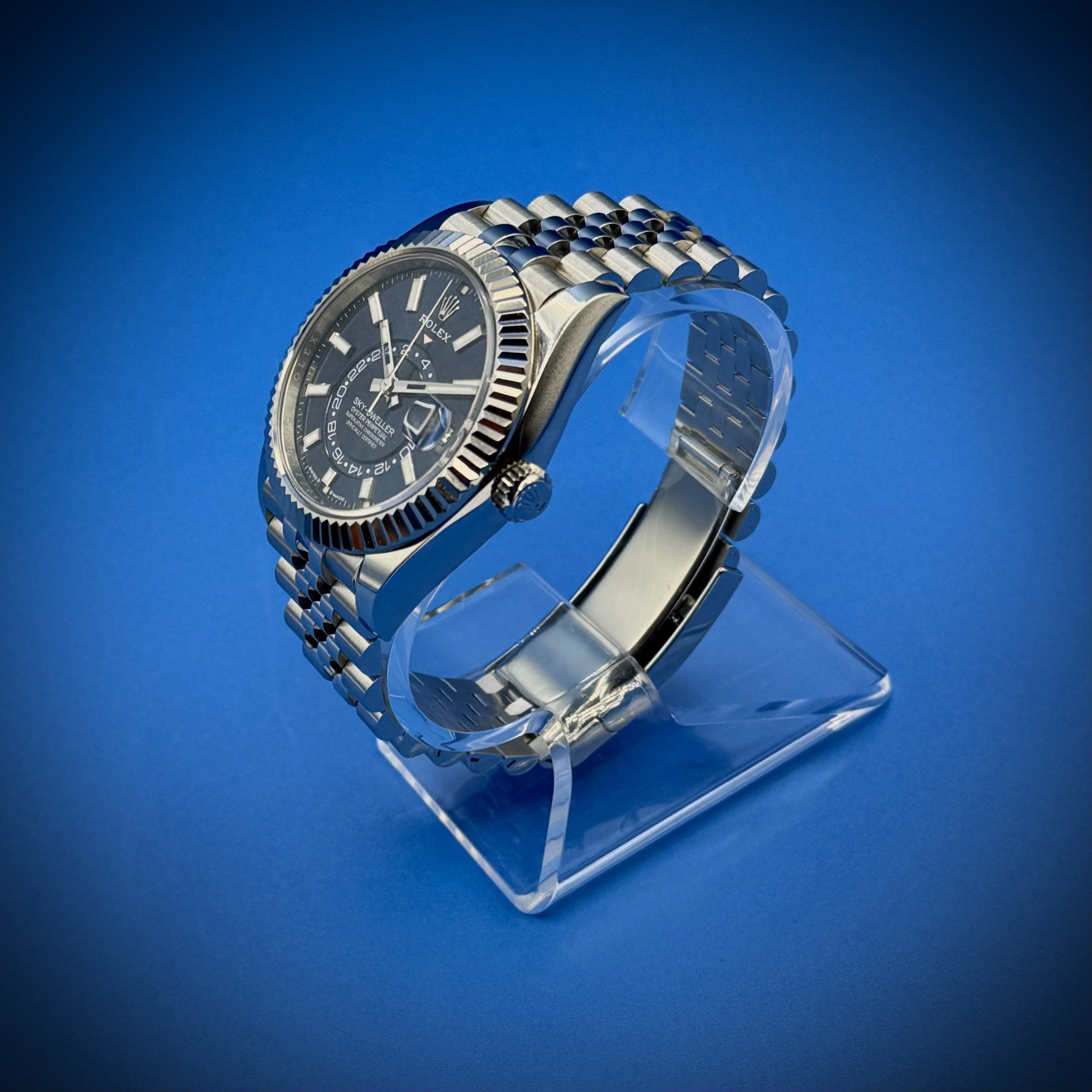 7 33 scaled - Genco Timepieces Rolex Sky‑Dweller Blue Dial 42mm Reference 336934 - Image 6