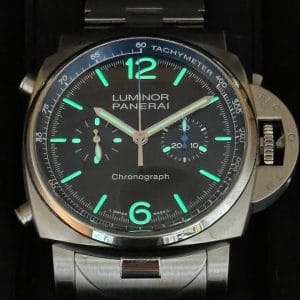 2022 Luminor Panerai Chronograph in stainless steel and blue